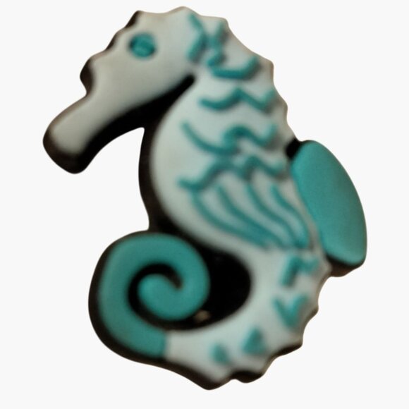 Seahorse Shaped Shoe Charm Blue - Picture 5 of 5